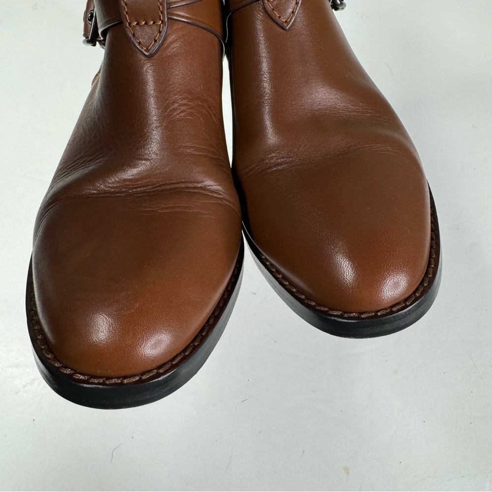 Coach Brown Leather Ankle Boots Size 7.5 - Picture 5 of 8